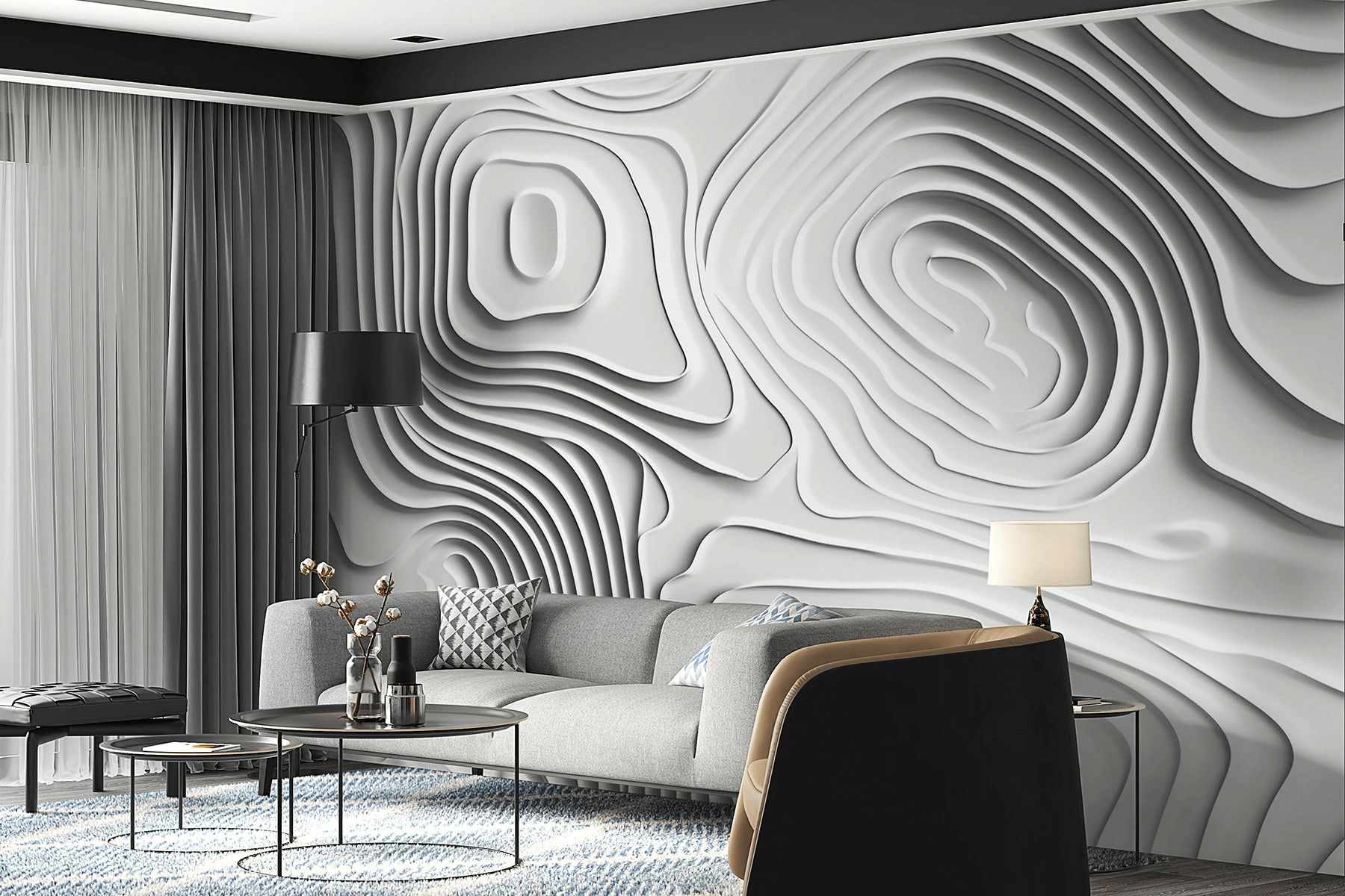 Contours Collection Modern Contour Art Textured Wall Art UAE Rubber Strip Eco-Friendly Wall Art Handmade Art UAE Modern Art for InteriorsSustainable Art Collection Unique Textured ArtContemporary Art on Canvas