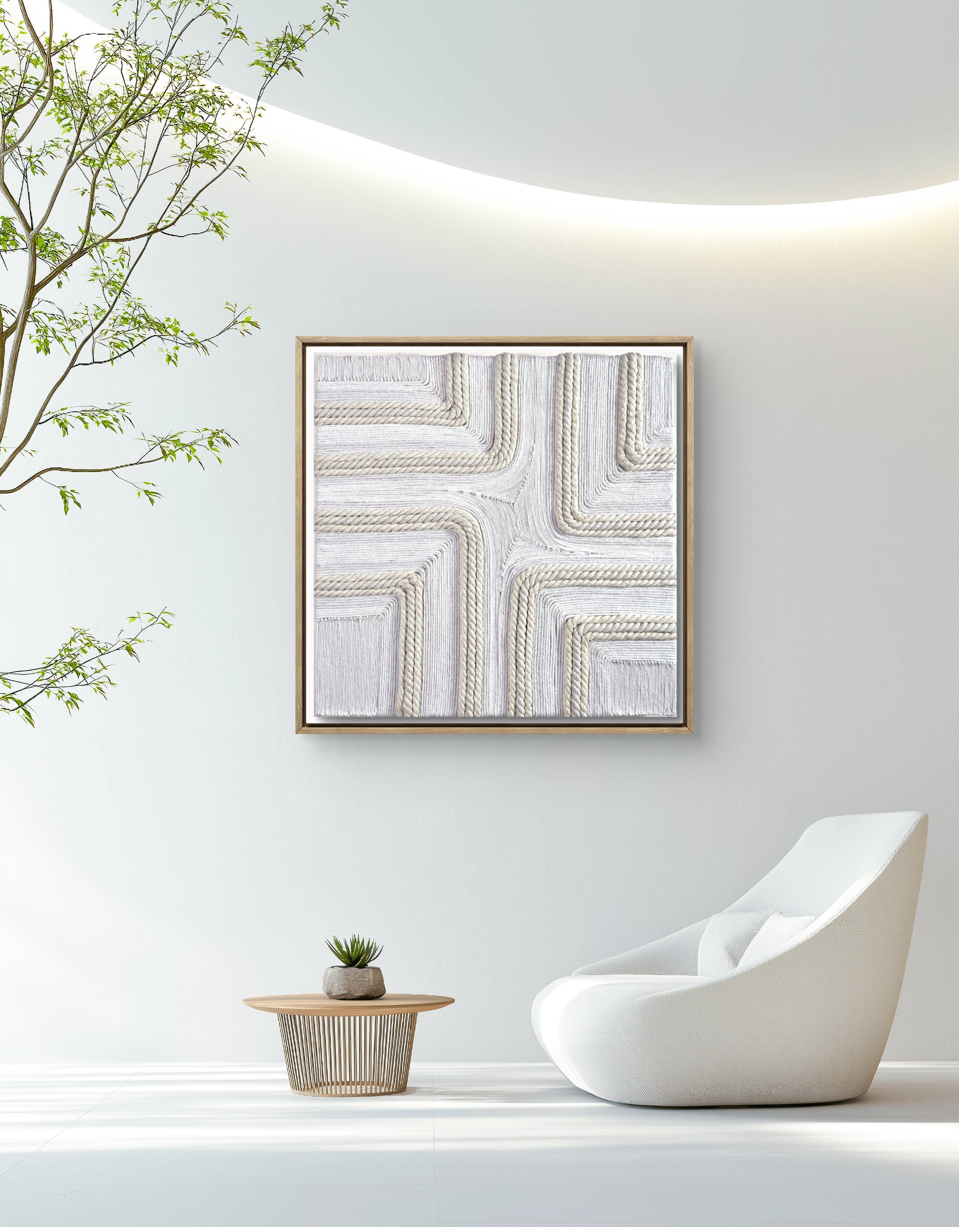 Eco-friendly fiber macrame art