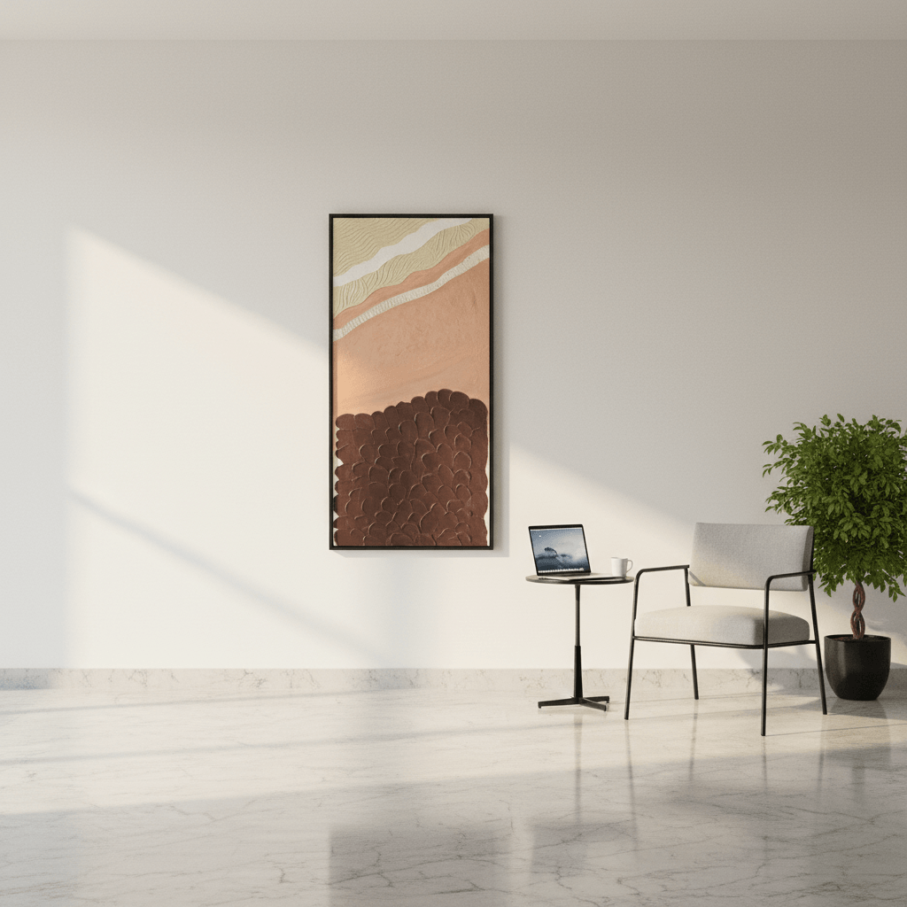 Strata of the Earth – Handcrafted Sculptural Wall Art UAE 150 × 60 cm (A)