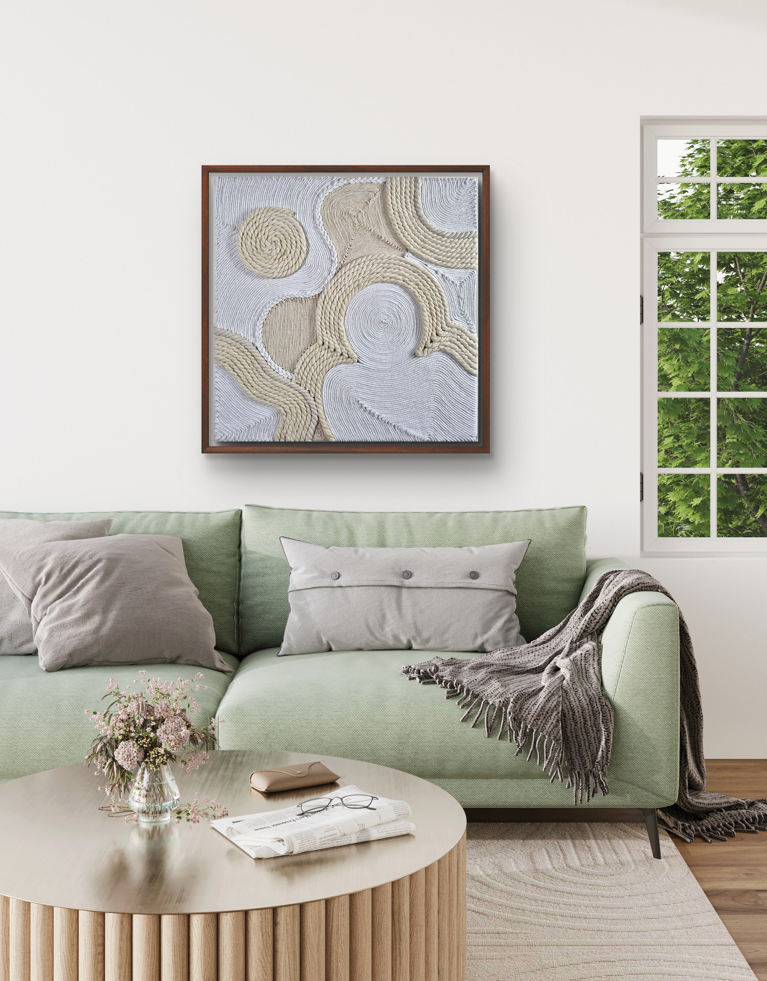 Contemporary macrame creation