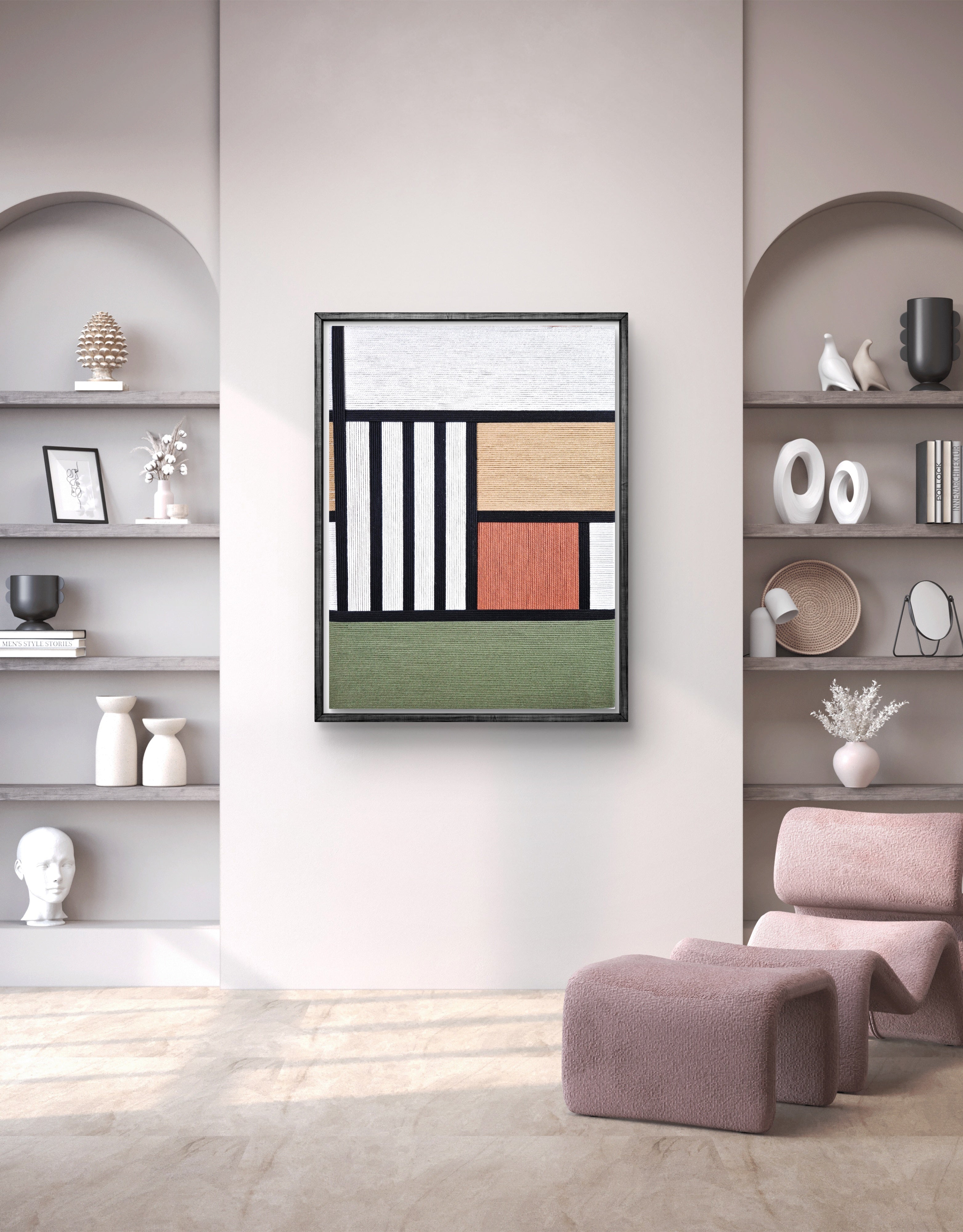 Eco-friendly fiber macrame art