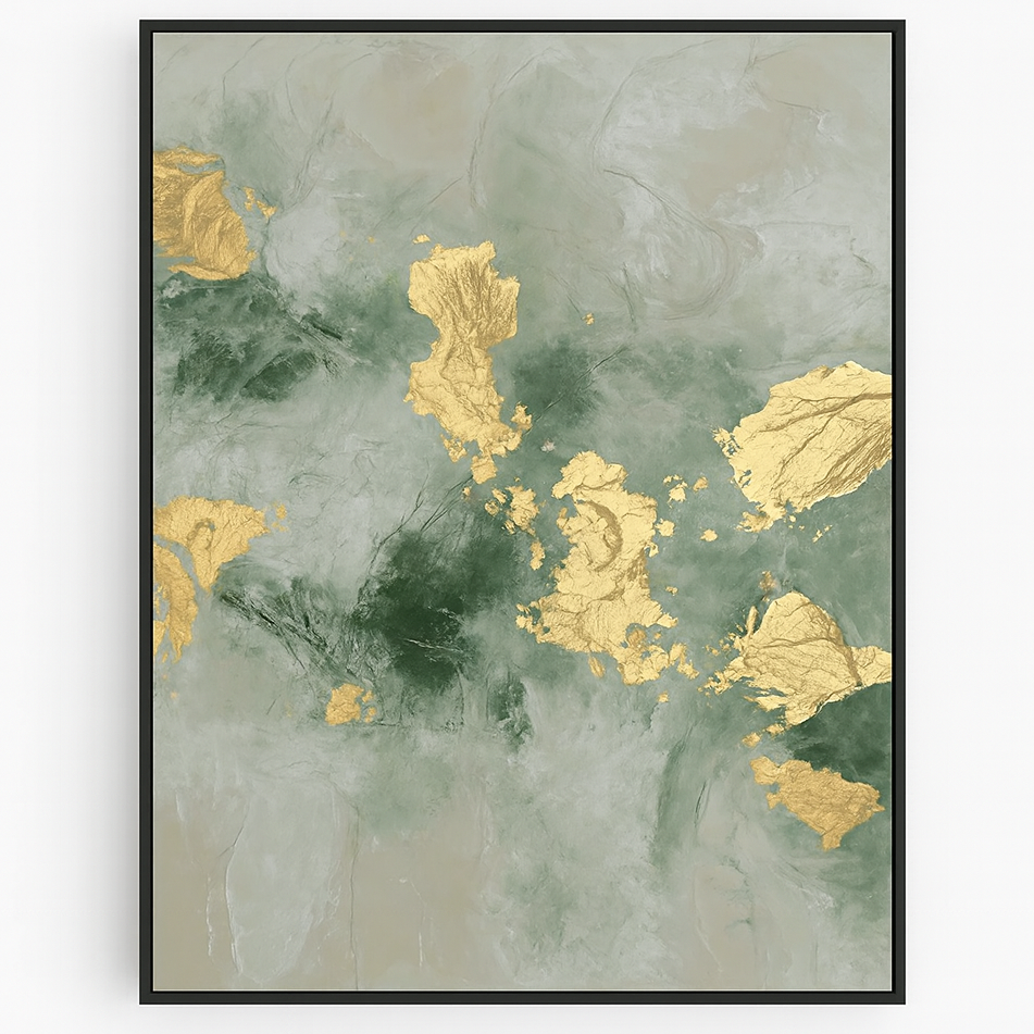Gilded Earth – Luxury Abstract Wall Art for Home Interiors 100 × 76 cm