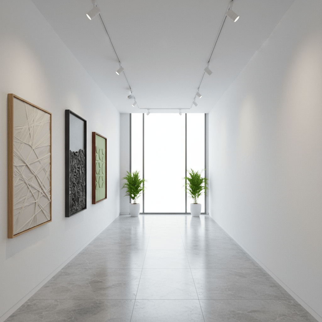 Verdant Rhythm – Frameless Geometric Wall Art Sharjah UAE 100 × 76 cm