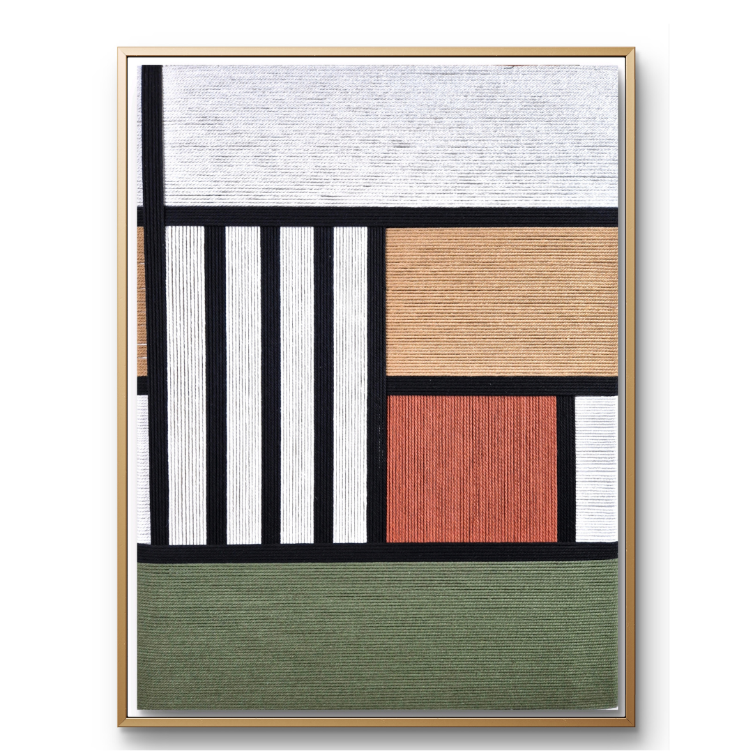Handmade woven fiber artwork