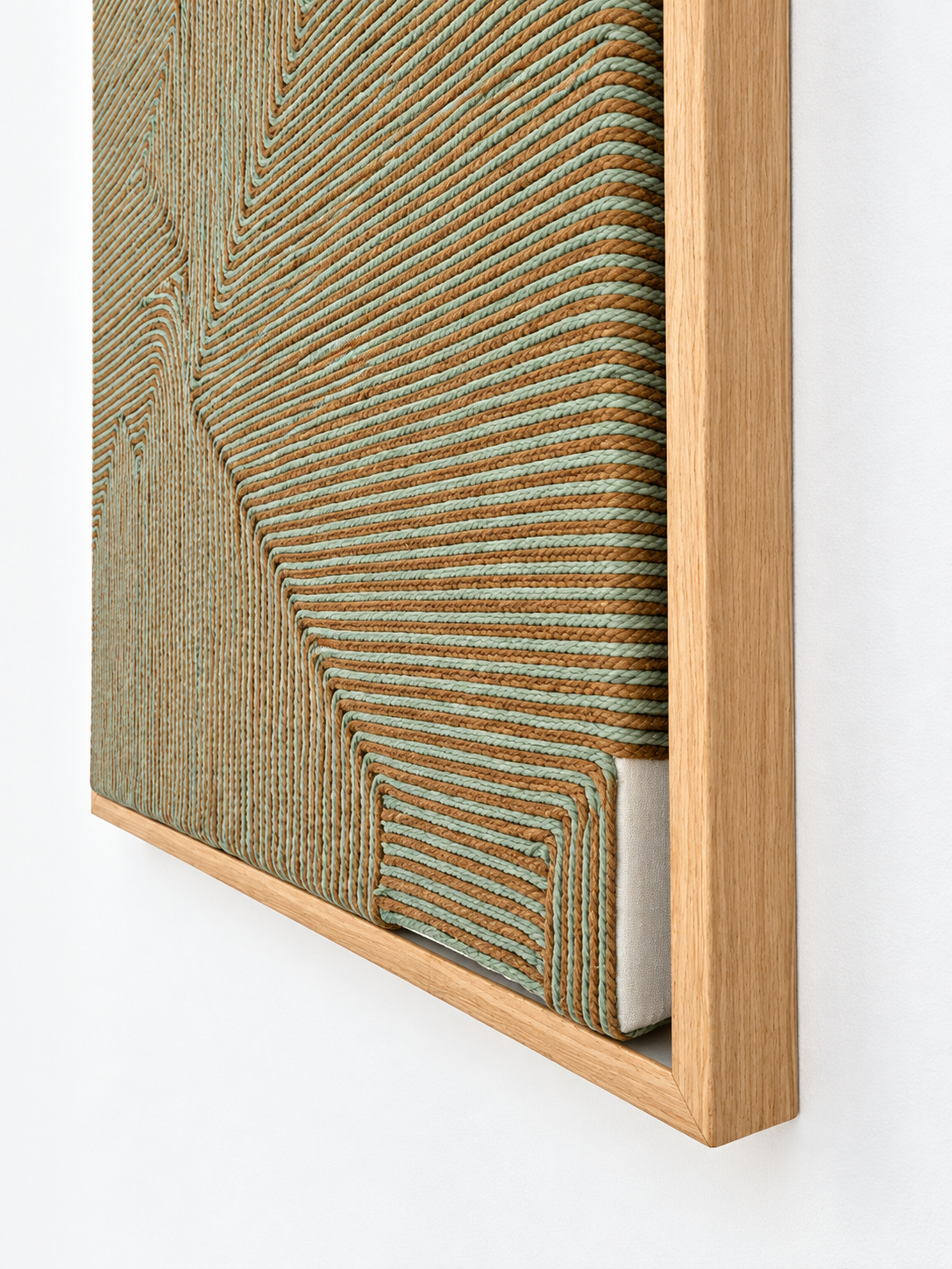 Nature's Knots Textured Macramé Wall Art – Beige Frame | 85 × 65 cm