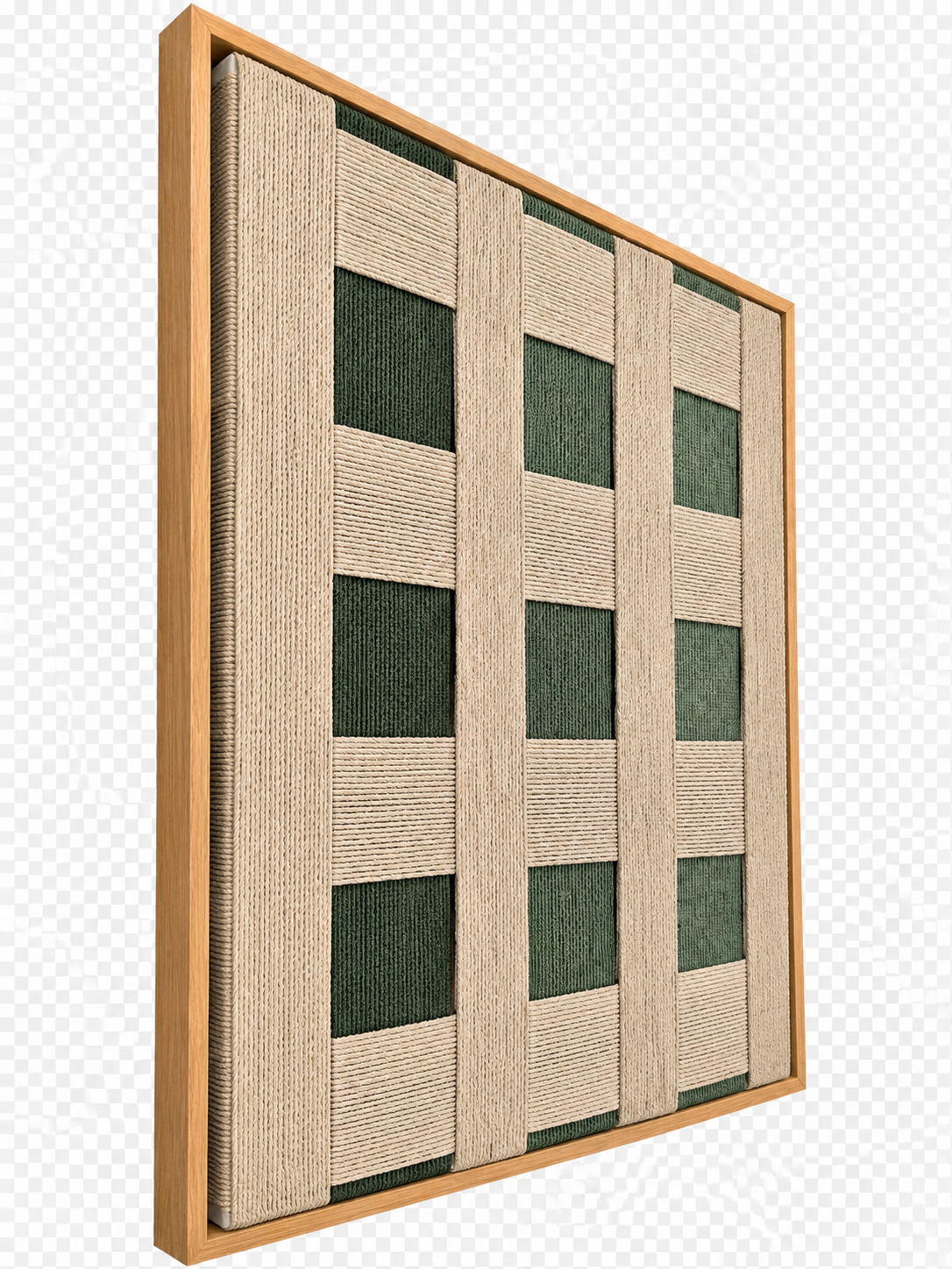Earth’s Own Weave Macramé Wall Art with Beige Frame | 80 × 60 cm