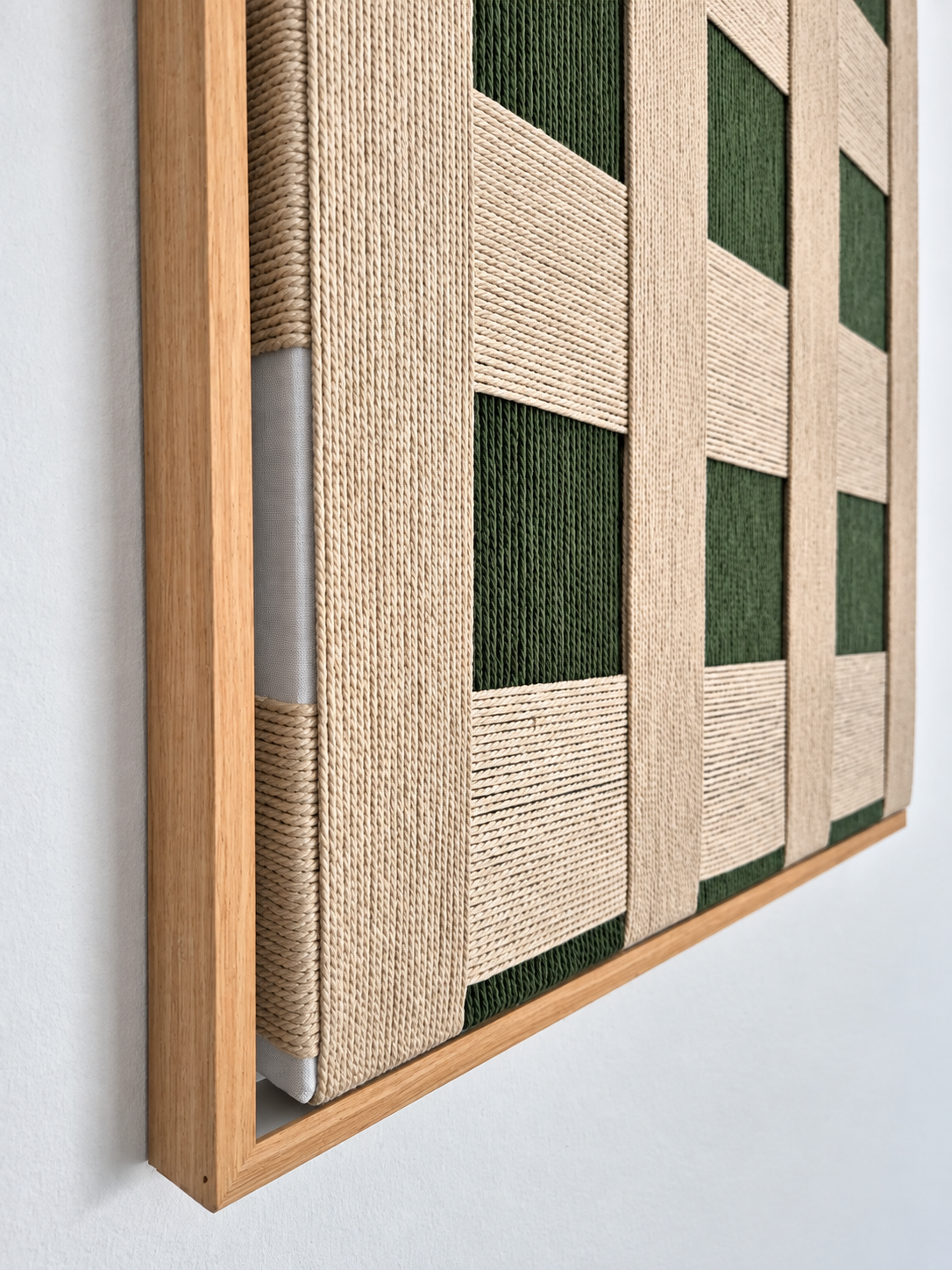 Earth’s Own Weave Macramé Wall Art with Beige Frame | 80 × 60 cm