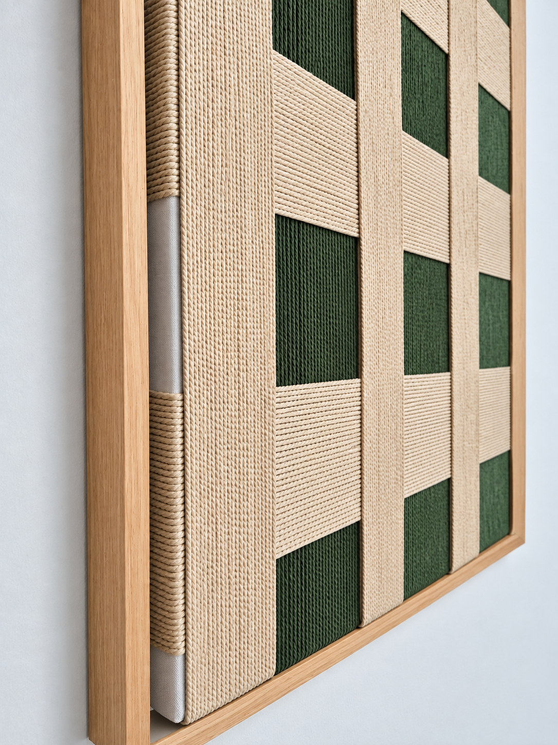 Earth’s Own Weave Macramé Wall Art with Beige Frame | 80 × 60 cm