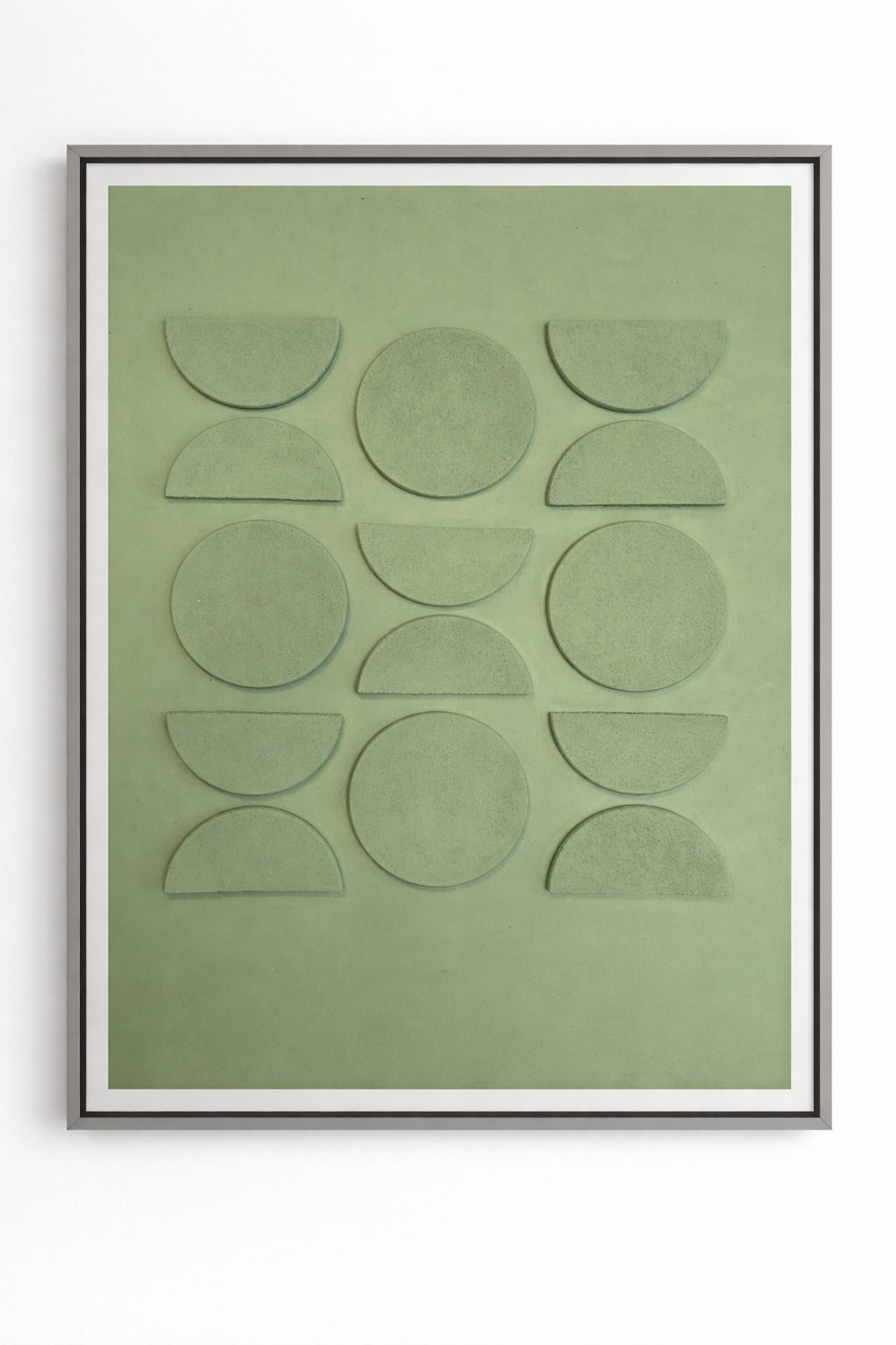 Verdant Rhythm – Frameless Geometric Wall Art Sharjah UAE 100 × 76 cm