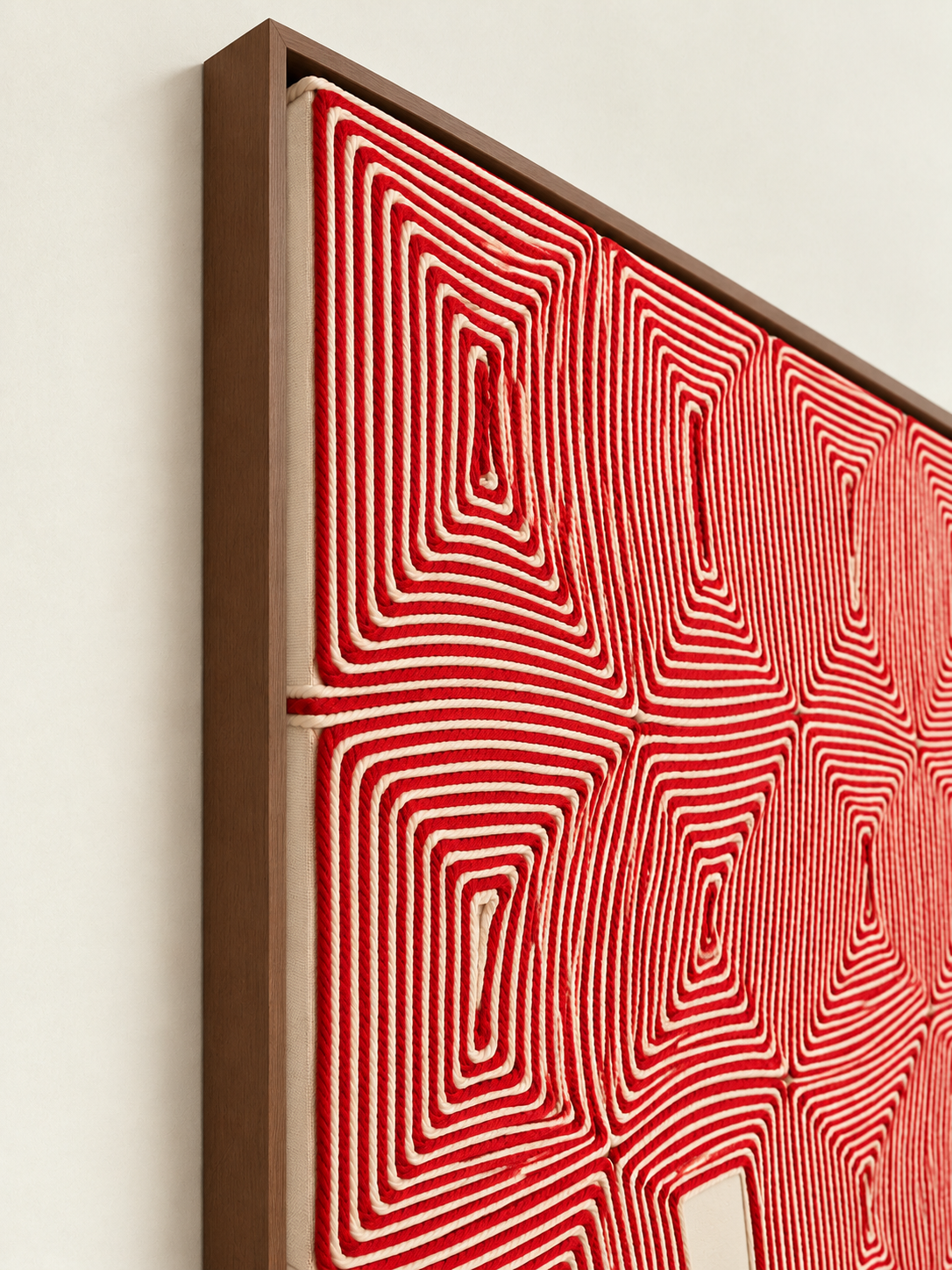 Popsicle Contours "Rustic" Textured Macramé Wall Art | 80 × 60 cm