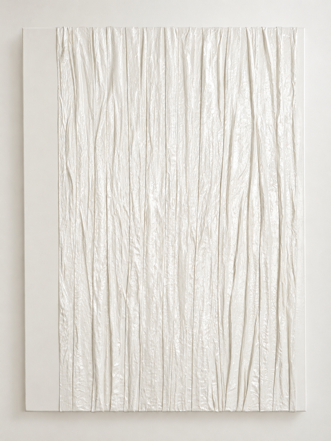 Crimped Bedsheets Luxury Textured Wall Art | 80 × 60 cm