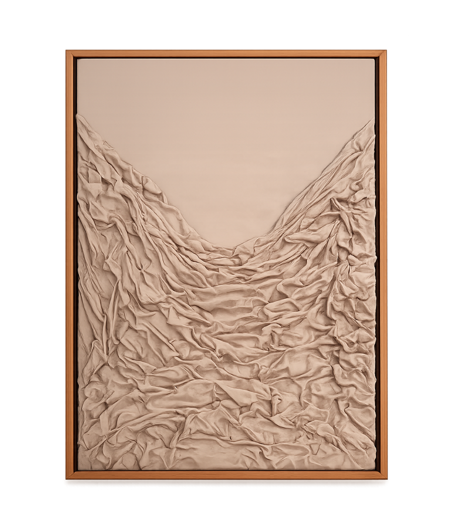Chocolate Bedsheets textured canvas wall art Dubai