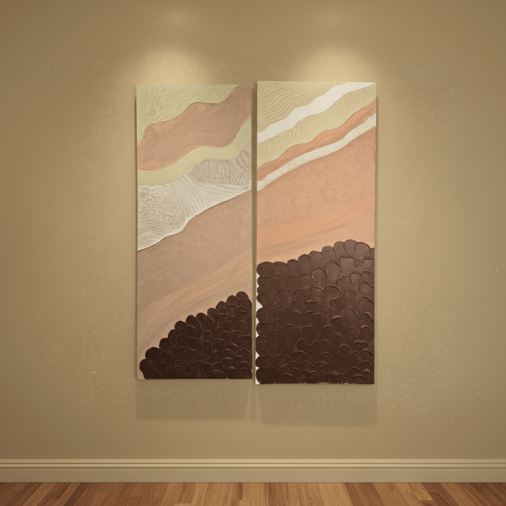 Earth inspired diptych wall art UAE