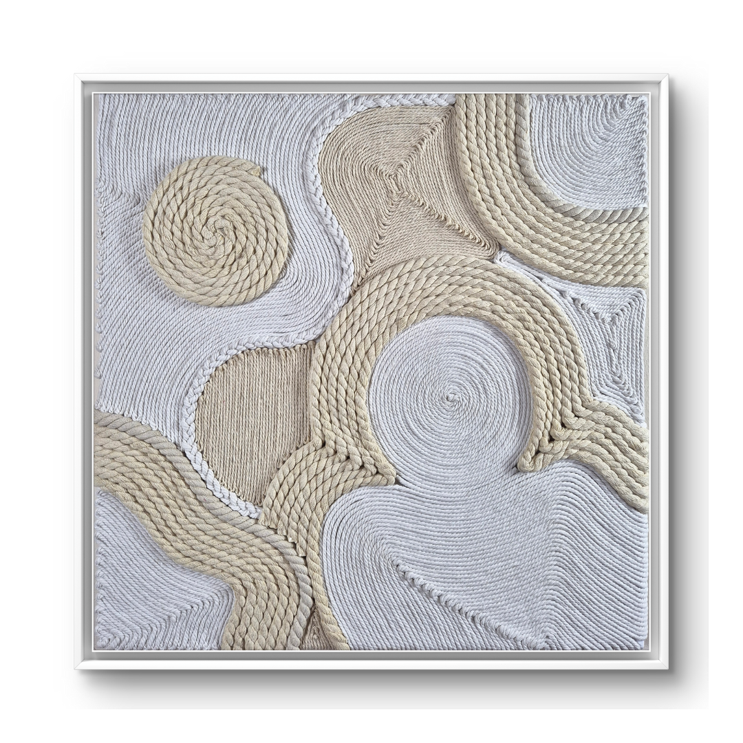 Textured fiber art wall decor