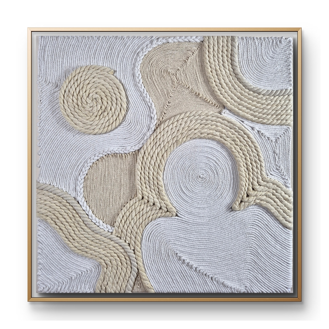 Contemporary macrame texture art