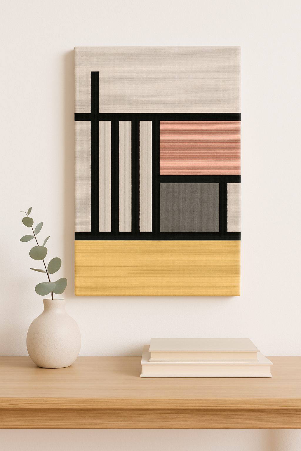 Fiber canvas handcrafted work art