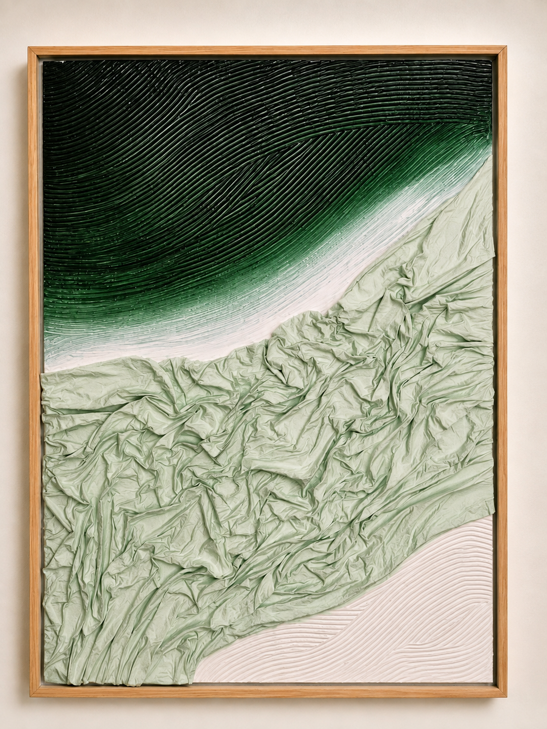 Framed mountain and ocean inspired wall art UAE