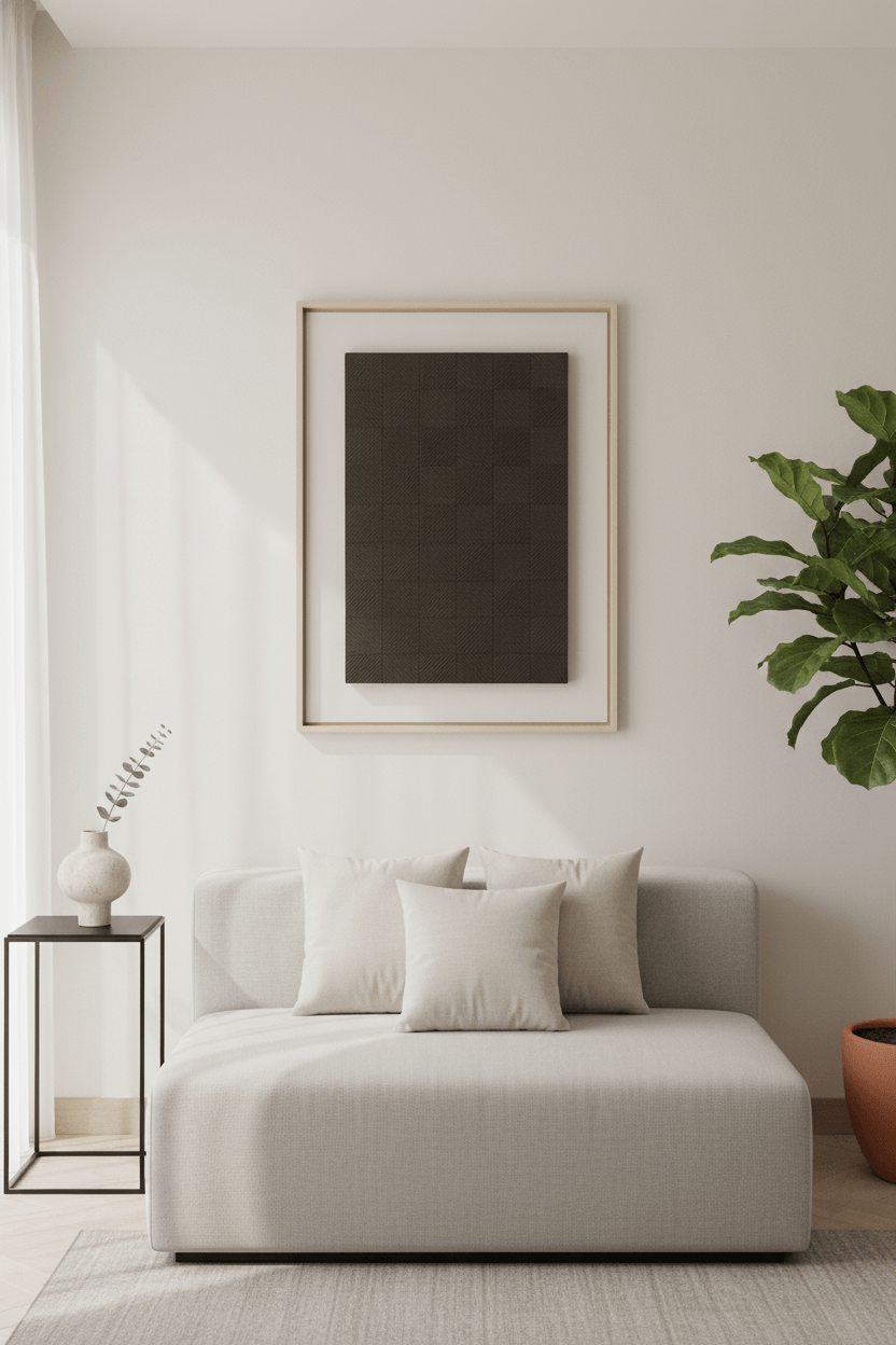 Frameless abstract modern wall design