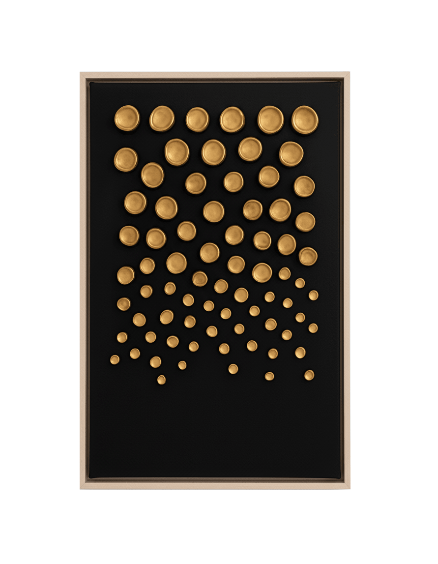 Golden Drops abstract canvas Dubai