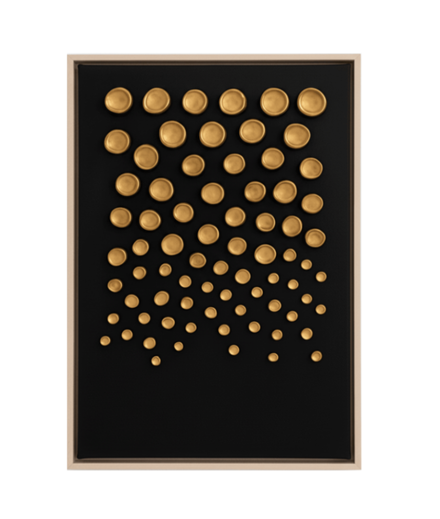 Golden Drops abstract canvas Dubai