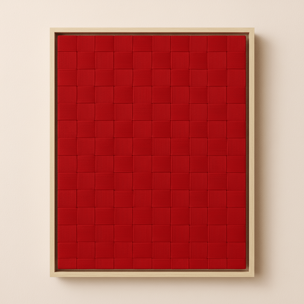 Handcrafted red and ivory wall decor UAE