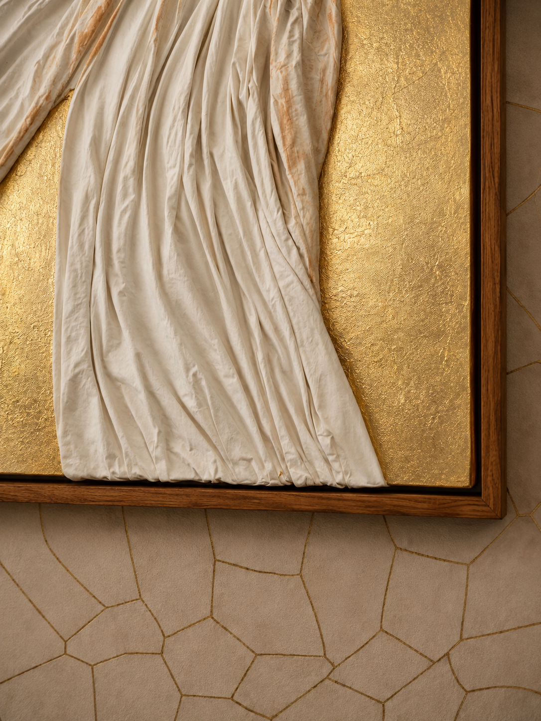 Handcrafted textured wall art 100x76 cm Dubai