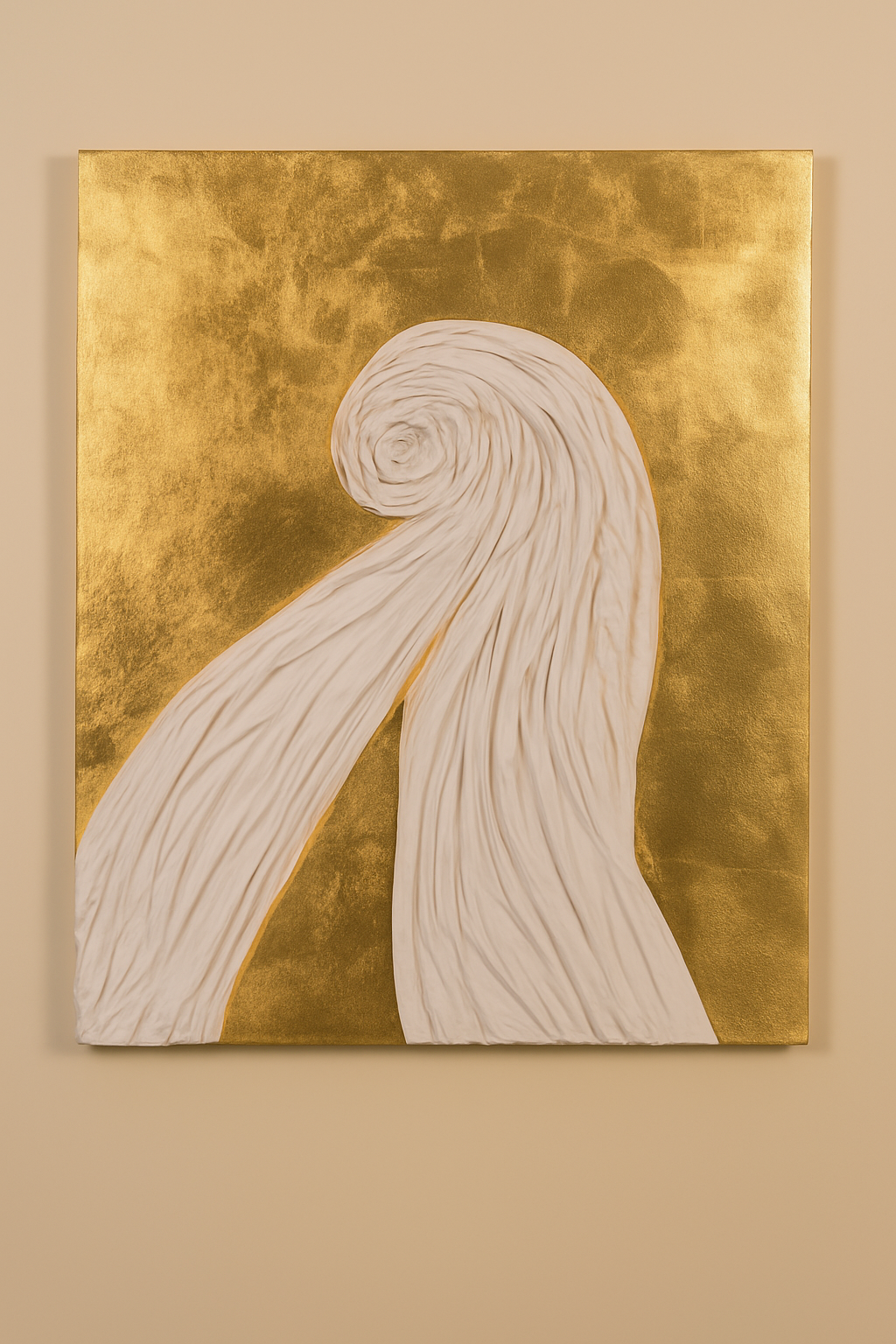 Handmade golden swirl art UAE