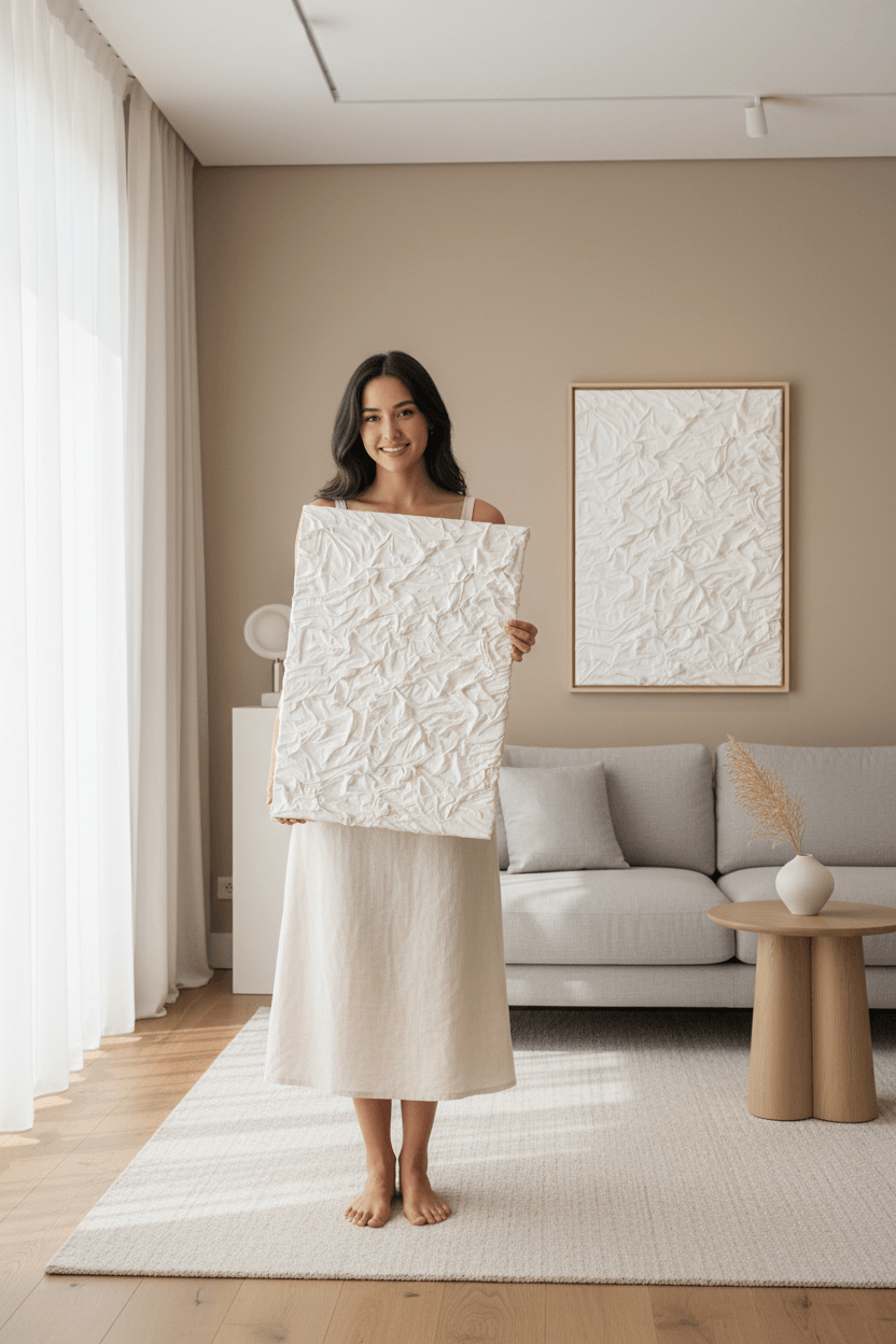 Honeymoon Bedsheets textured wall art Sharjah