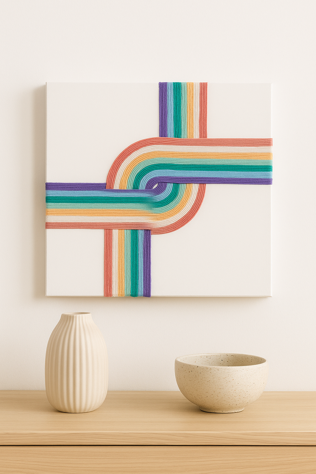 Unique fabric art piece