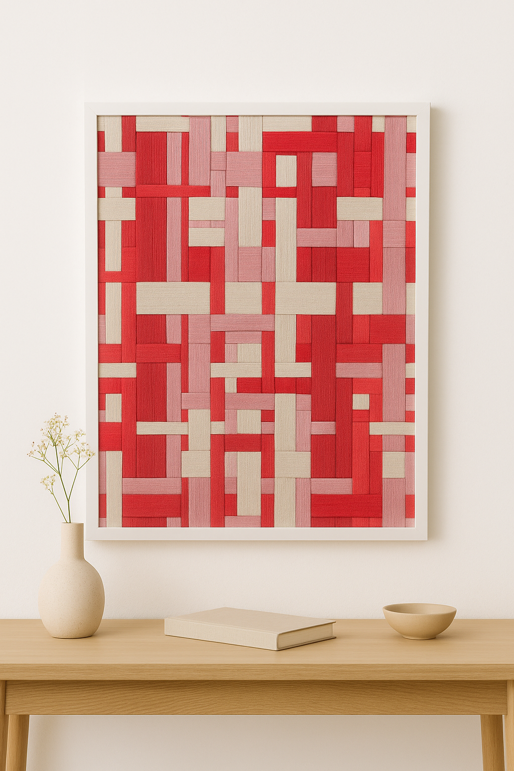 Contemporary fabric wall decor