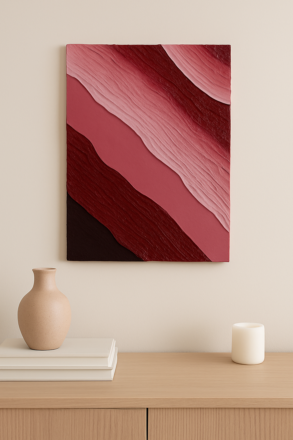 Textured art for living room