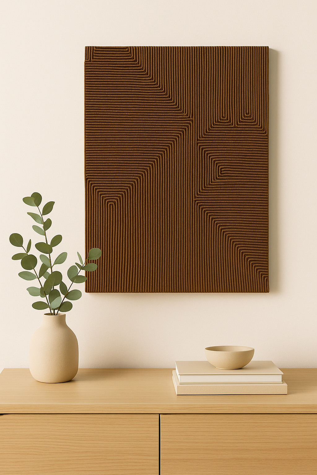 Contemporary macrame texture art