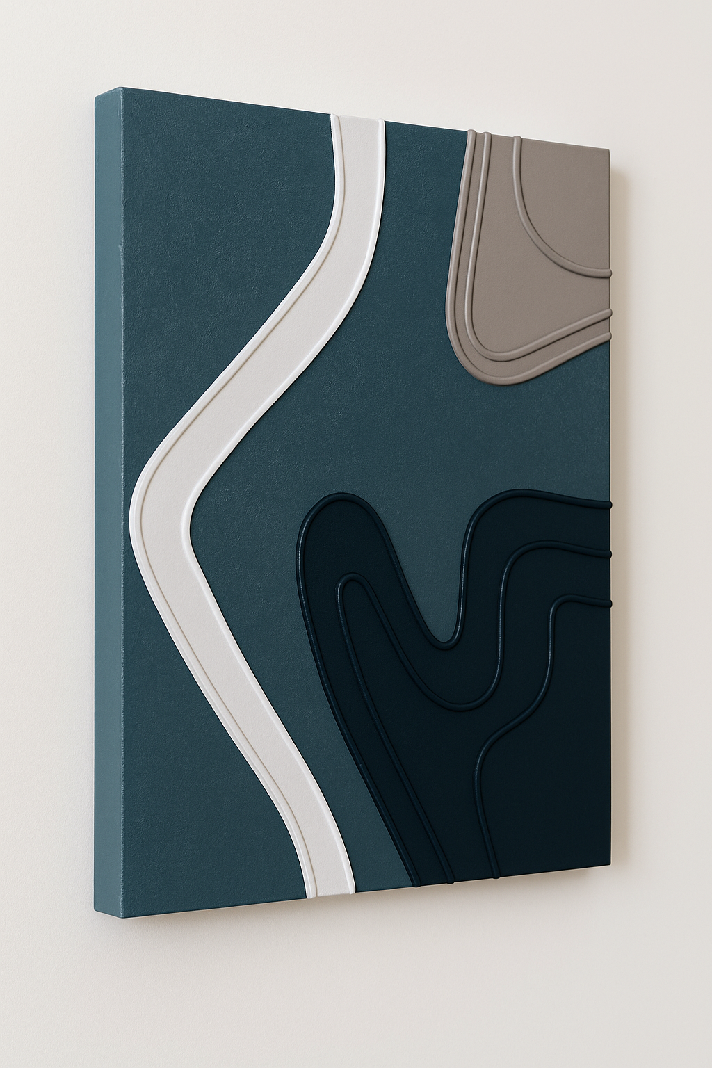 Best wall decor Dubai for living room with dimensional abstract forms