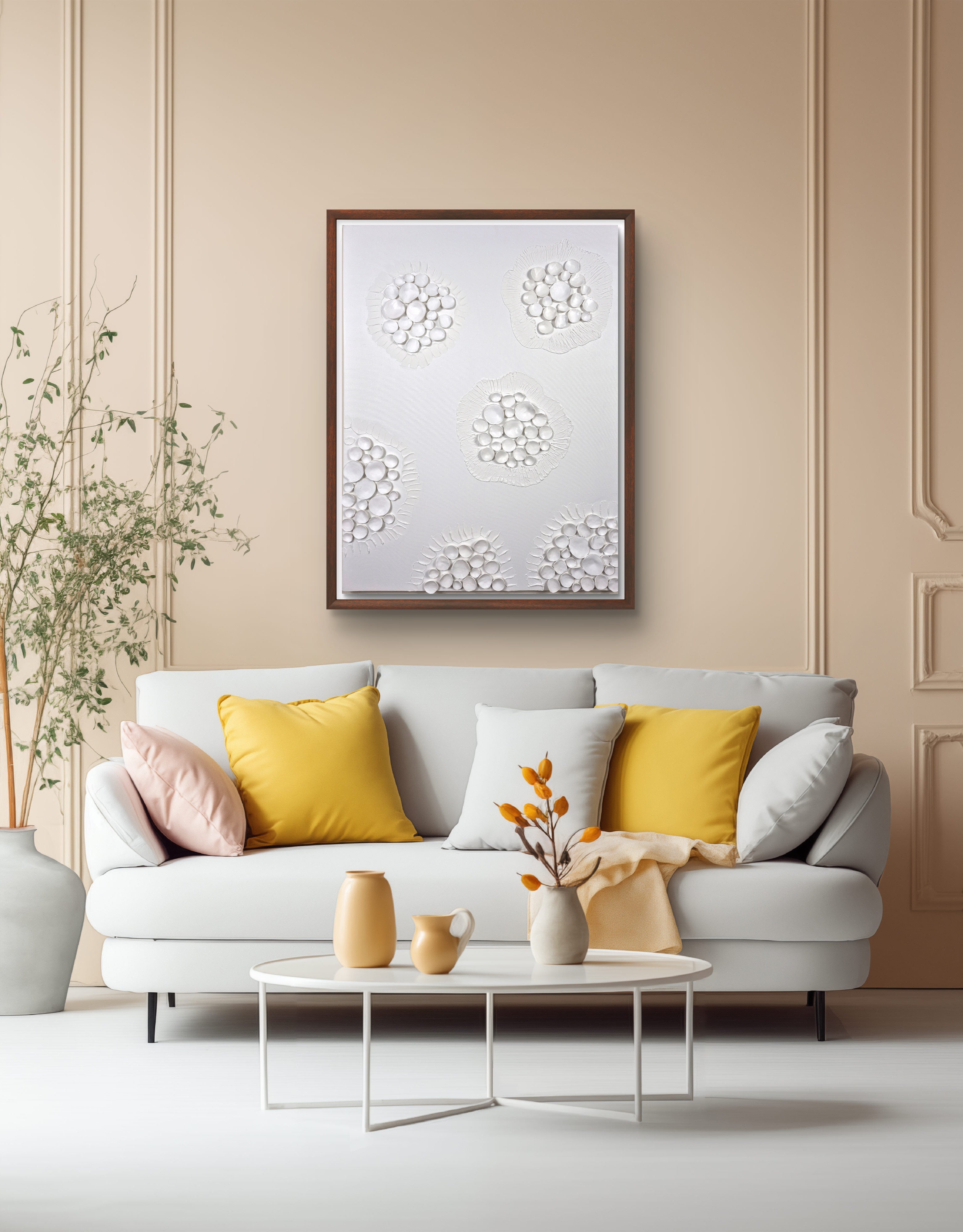 Ivory Collective Clay textured wall art Dubai