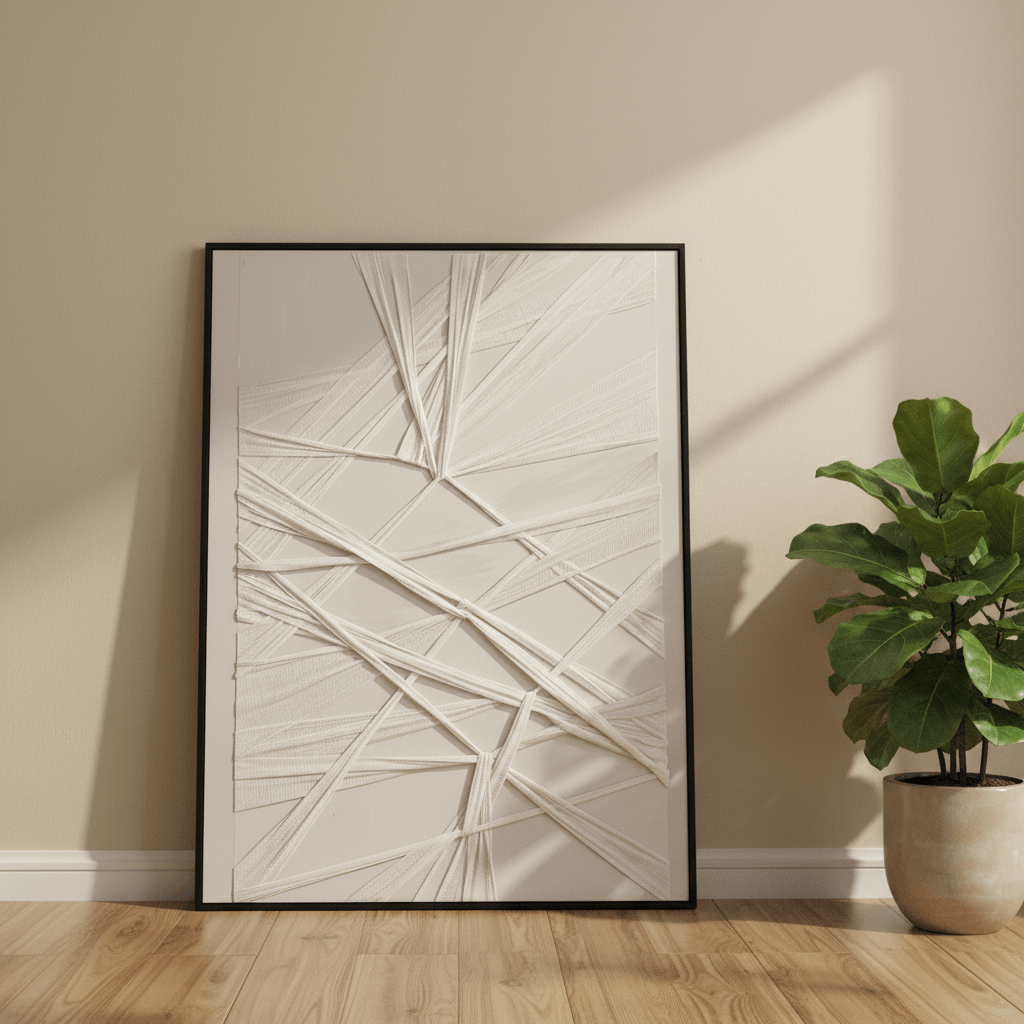 Ivory Intersections modern wall art Dubai