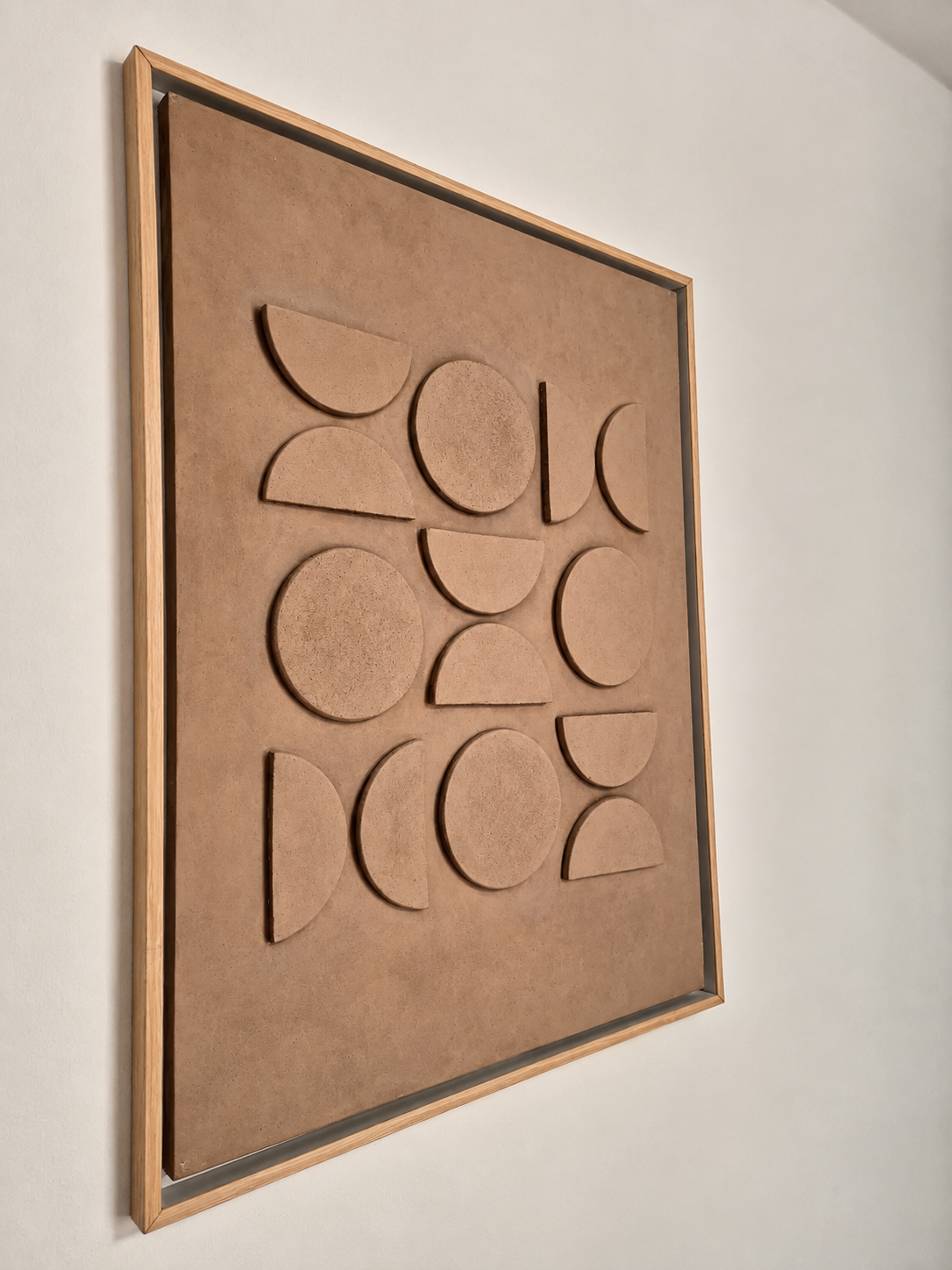 Light brown textured wall art UAE