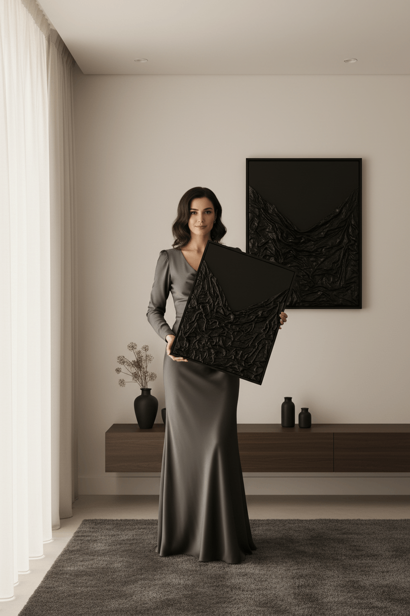 Midnight blue wall art for interiors