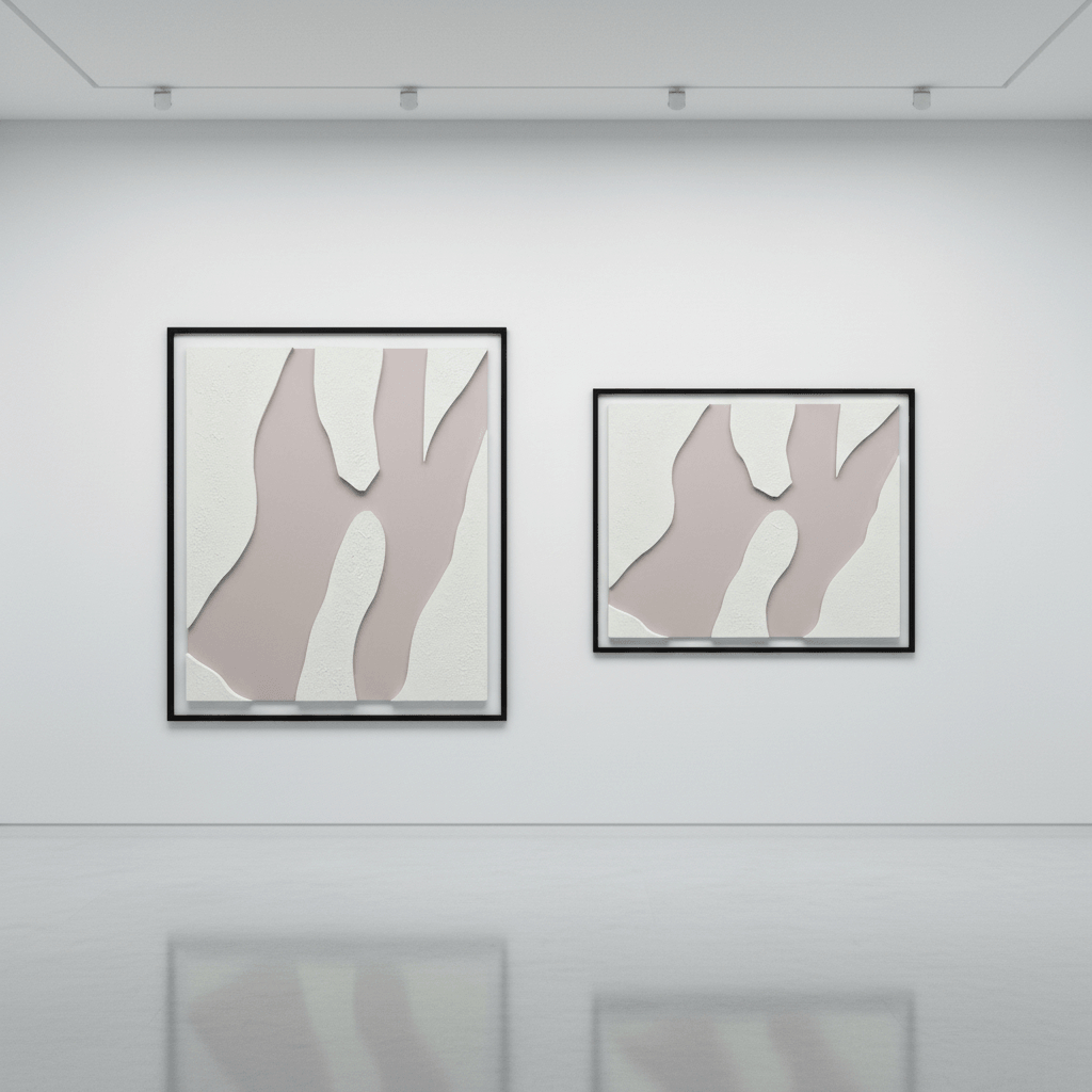 Minimal abstract fabric art Sharjah