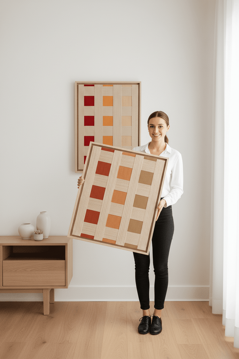 Modern macramé artwork for living room Dubai