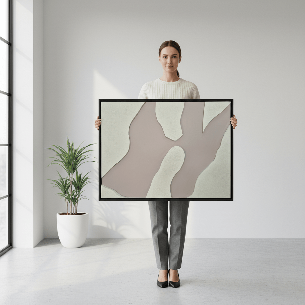 Modern abstract wall art Dubai interior