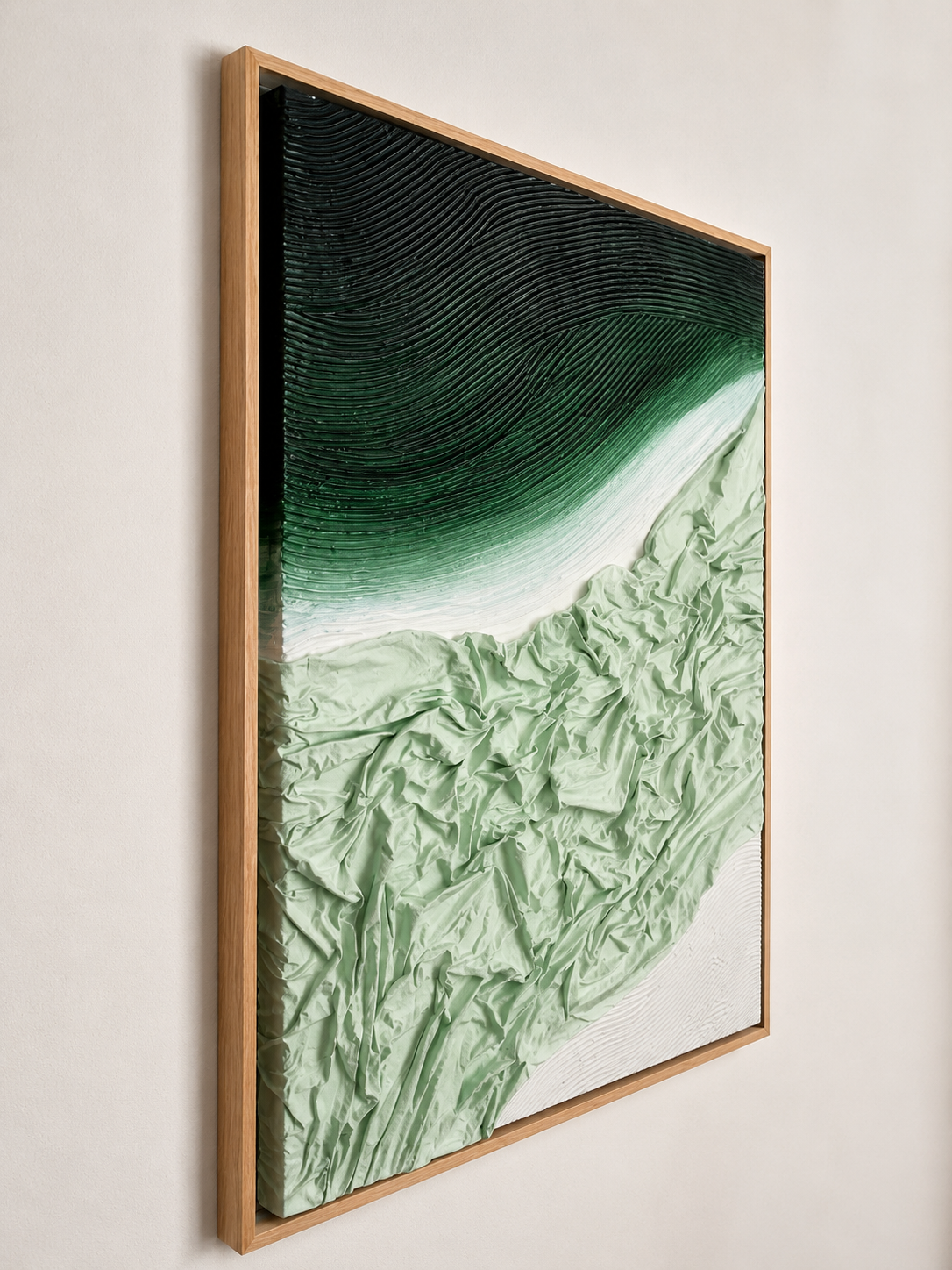 Modern textured wall art with beige frame Dubai