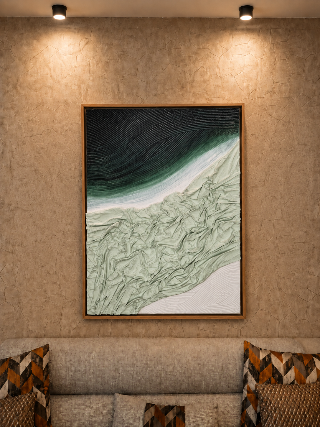 Mountaneous Oceanscape luxury wall art Dubai