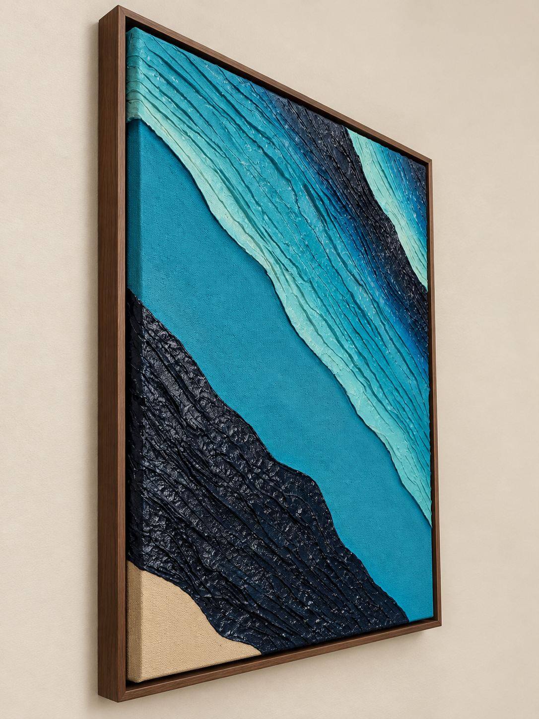 Gushing Rivers Canvas Wall art The Motion and Flow 80×60 cm
