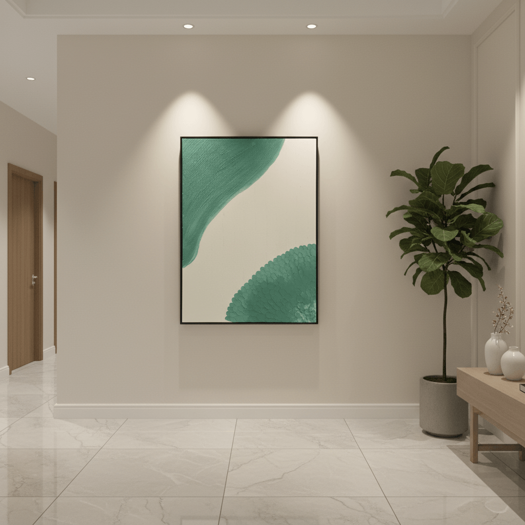 Organic abstract canvas wall art