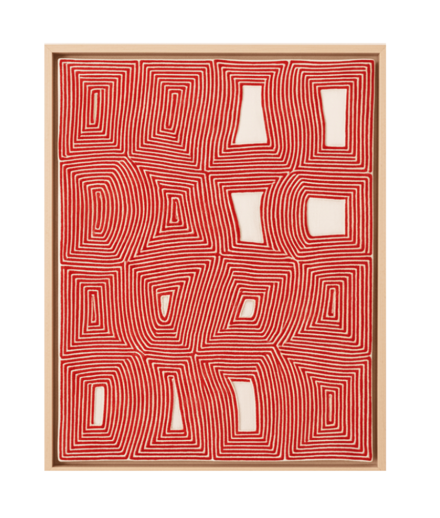 Popsicle Contours textured macramé wall art with flowing wave patterns and rope contours Dubai
