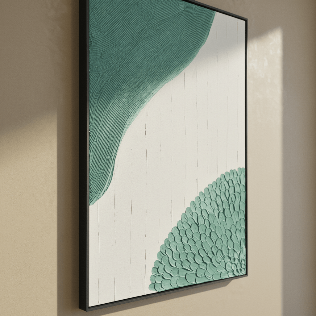 Serene Earth Layers textured canvas wall art