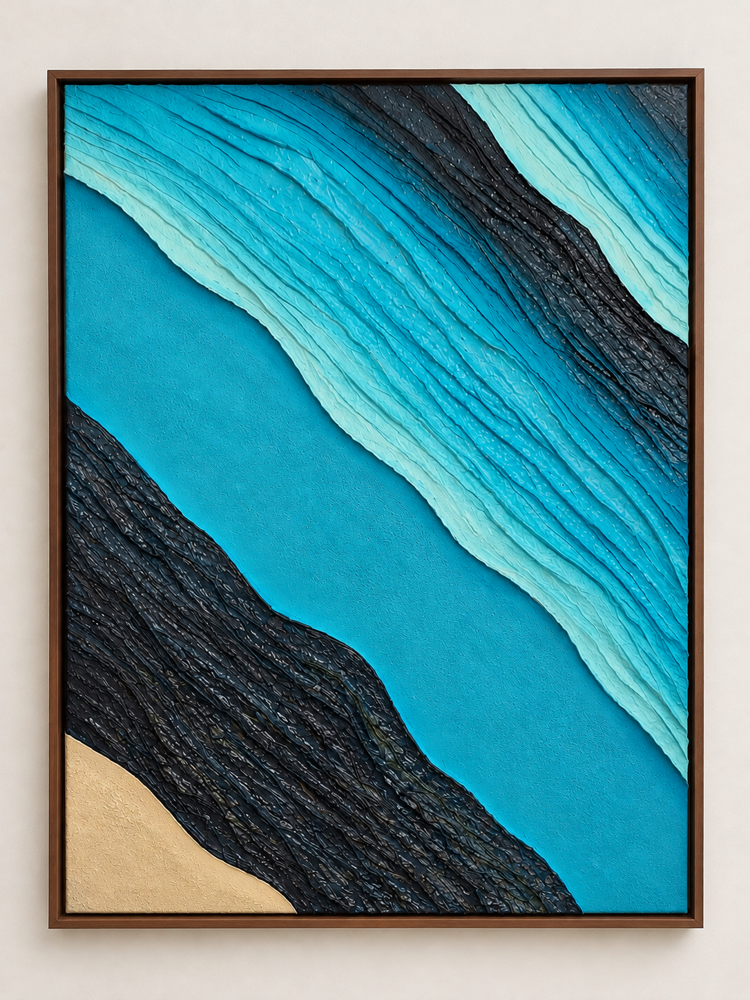 Gushing Rivers Canvas Wall art The Motion and Flow 80×60 cm