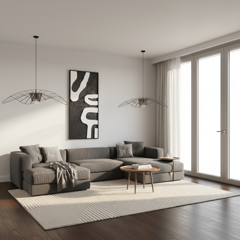 Textured abstract wall art for living room