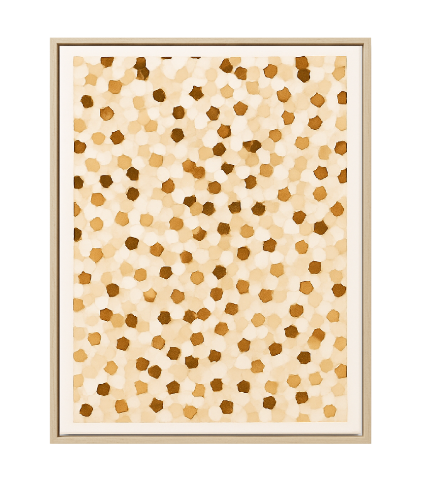 Unframed wall decor Dubai with seasonal geometric design and customizable frame options