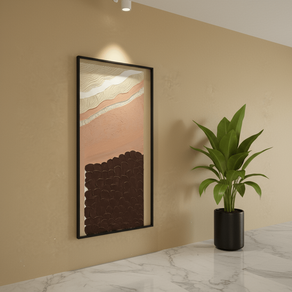 Vertical 3D textured canvas art Dubai